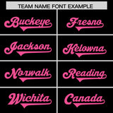 Custom Black Pink Personalized Neckline Square Classic Authentic Football Jersey