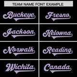 Custom Black Light Purple Personalized Neckline Square Classic Authentic Football Jersey