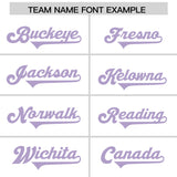 Custom White Light Purple Personalized Neckline Square Classic Authentic Football Jersey