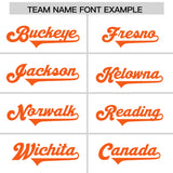 Custom White Orange Personalized Neckline Square Classic Authentic Football Jersey