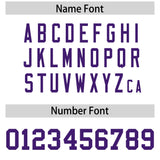 Custom White Purple Personalized Neckline Square Classic Authentic Football Jersey