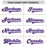 Custom White Purple Personalized Neckline Square Classic Authentic Football Jersey