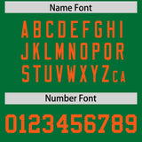 Custom Kelly Green Orange Personalized Neckline Square Classic Authentic Football Jersey