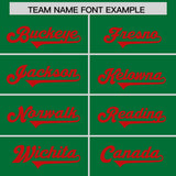 Custom Kelly Green Red Personalized Neckline Square Classic Authentic Football Jersey