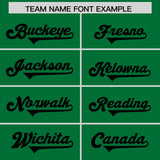 Custom Kelly Green Black Personalized Neckline Square Classic Authentic Football Jersey