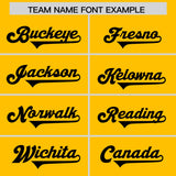 Custom Yellow Black Personalized Neckline Square Classic Authentic Football Jersey
