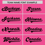 Custom Pink Black Personalized Neckline Square Classic Authentic Football Jersey