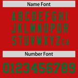 Custom Red Kelly Green Personalized Neckline Square Classic Authentic Football Jersey