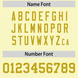 Custom Cream Old Gold Personalized Neckline Square Classic Authentic Football Jersey