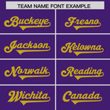 Custom Purple Old Gold Personalized Neckline Square Classic Authentic Football Jersey
