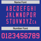 Custom Royal Pink Personalized Neckline Square Classic Authentic Football Jersey
