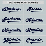 Custom Silver Navy Personalized Neckline Square Classic Authentic Football Jersey