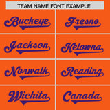 Custom Orange Purple Personalized Neckline Square Classic Authentic Football Jersey