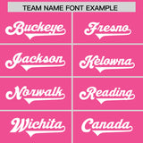 Custom Pink White Personalized Neckline Square Classic Authentic Football Jersey