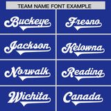 Custom Royal White Personalized Neckline Square Classic Authentic Football Jersey