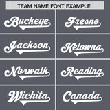 Custom Dark Gray White Personalized Neckline Square Classic Authentic Football Jersey