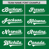 Custom Kelly Green White Personalized Neckline Square Classic Authentic Football Jersey