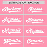 Custom Light Pink White Personalized Neckline Square Classic Authentic Football Jersey
