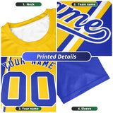 Custom Aqua Old Gold Personalized Neckline Square Classic Authentic Football Jersey