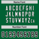 Custom Kelly Green Personalized Shoulder Cut Two-Tone Authentic Football Jersey
