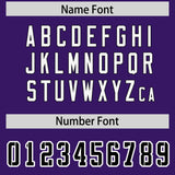 Custom Purple Personalized Shoulder Cut Two-Tone Authentic Football Jersey