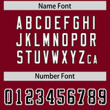 Custom Crimson Personalized Shoulder Cut Two-Tone Authentic Football Jersey