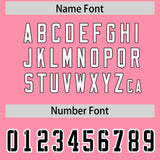 Custom Light Pink Personalized Shoulder Cut Two-Tone Authentic Football Jersey