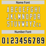 Custom Gold Personalized Shoulder Cut Two-Tone Authentic Football Jersey