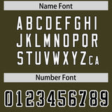 Custom Olive Personalized Shoulder Cut Two-Tone Authentic Football Jersey