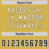 Custom Old Gold Personalized Shoulder Cut Two-Tone Authentic Football Jersey