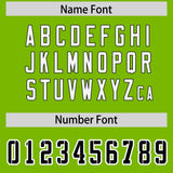 Custom Neon Green Personalized Shoulder Cut Two-Tone Authentic Football Jersey