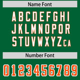 Custom Kelly Green Personalized Shoulder Cut Two-Tone Authentic Football Jersey