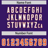 Custom Purple Personalized Shoulder Cut Two-Tone Authentic Football Jersey