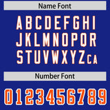 Custom Royal Personalized Shoulder Cut Two-Tone Authentic Football Jersey