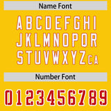 Custom Gold Personalized Shoulder Cut Two-Tone Authentic Football Jersey