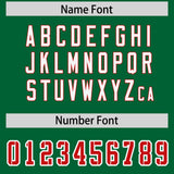 Custom Kelly Green Personalized Shoulder Cut Two-Tone Authentic Football Jersey