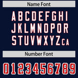 Custom Navy Personalized Shoulder Cut Two-Tone Authentic Football Jersey