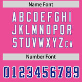 Custom Pink Personalized Shoulder Cut Two-Tone Authentic Football Jersey