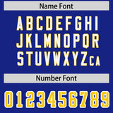 Custom Royal Personalized Shoulder Cut Two-Tone Authentic Football Jersey