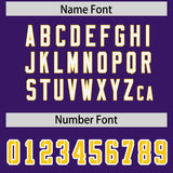 Custom Purple Personalized Shoulder Cut Two-Tone Authentic Football Jersey