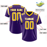 Custom Purple Personalized Shoulder Cut Two-Tone Authentic Football Jersey