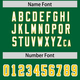Custom Kelly Green Personalized Shoulder Cut Two-Tone Authentic Football Jersey