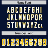 Custom Navy Personalized Shoulder Cut Two-Tone Authentic Football Jersey