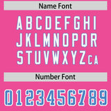 Custom Pink Personalized Shoulder Cut Two-Tone Authentic Football Jersey