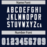 Custom Navy Personalized Shoulder Cut Two-Tone Authentic Football Jersey