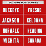 Custom Red Personalized Shoulder Cut Two-Tone Authentic Football Jersey