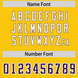 Custom Gold Personalized Shoulder Cut Two-Tone Authentic Football Jersey