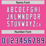 Custom Pink Personalized Shoulder Cut Two-Tone Authentic Football Jersey