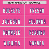 Custom Pink Personalized Shoulder Cut Two-Tone Authentic Football Jersey