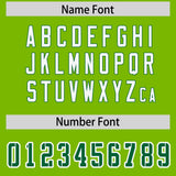 Custom Neon Green Personalized Shoulder Cut Two-Tone Authentic Football Jersey